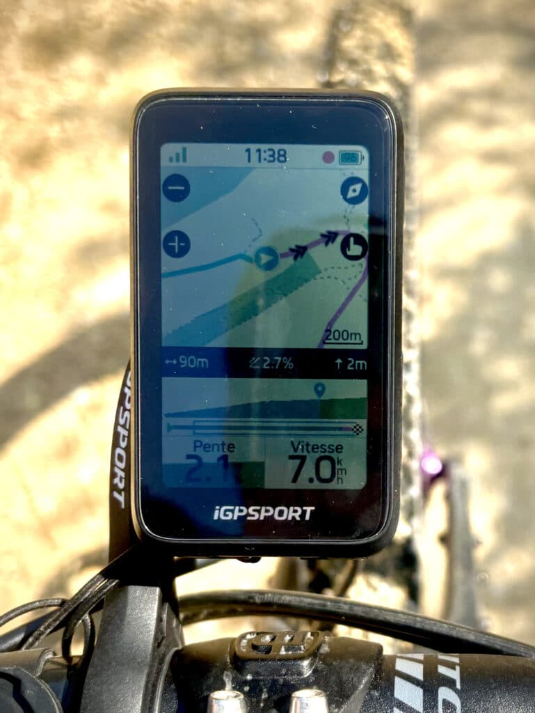 IGPSPORT Binavi Air écran fonction iClimb