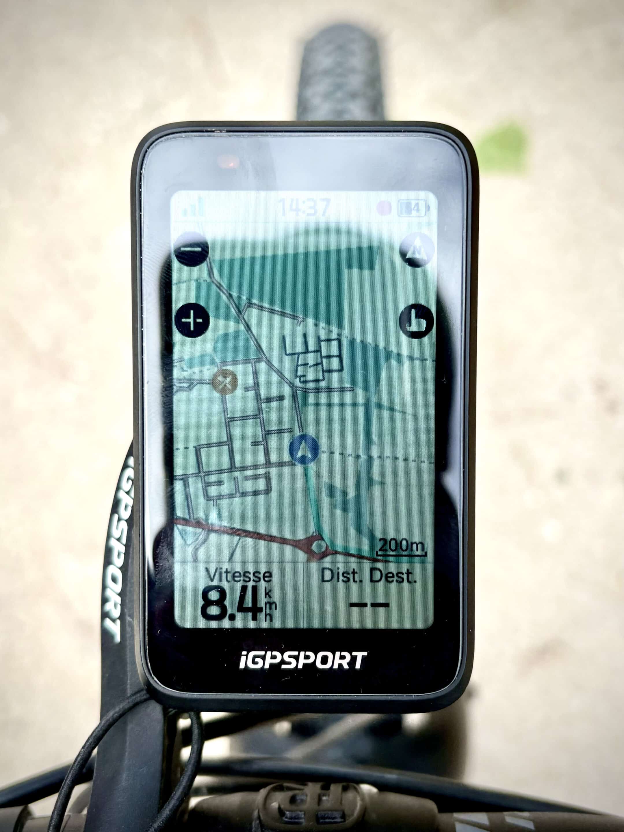 IGPSPORT Binavi Air écran navigation sans trace predéfini